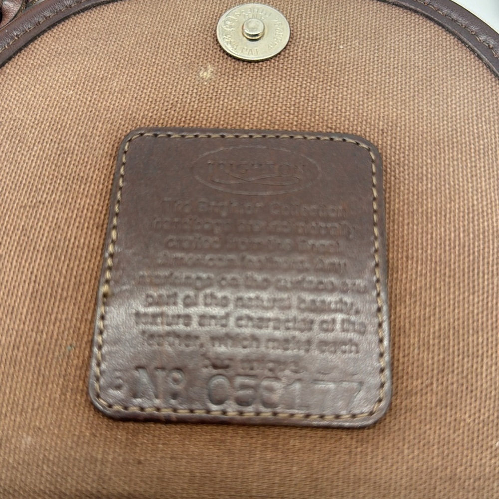 Brighton Vintage Brown Leather Crossbody Bag with Braided Strap BRN5944C - Picture 8 of 13